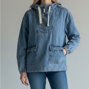 GAP Denim Zip-Up Jacket with Hood